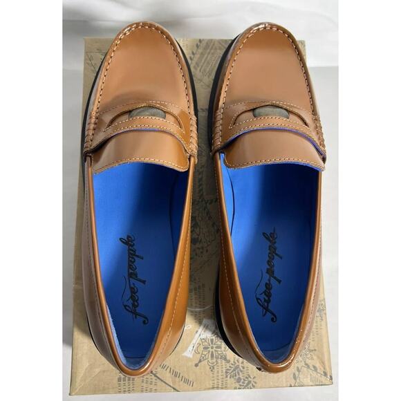 Free People Liv Penny Loafer Bronze Women 40 US 10 Comfort NIB - Picture 5 of 10